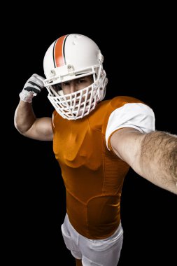 Futbolcu turuncu üniforması