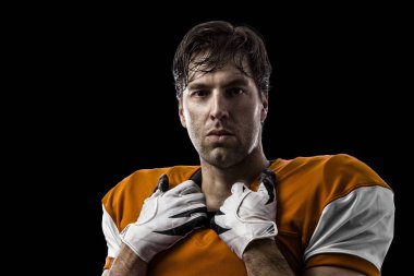 Futbolcu turuncu üniforması