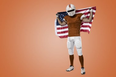 Futbolcu turuncu üniforması