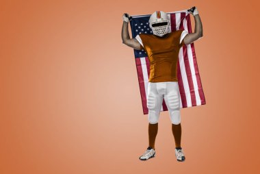 Futbolcu turuncu üniforması