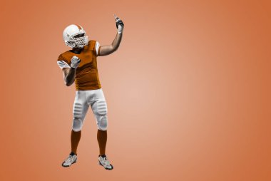 Futbolcu turuncu üniforması