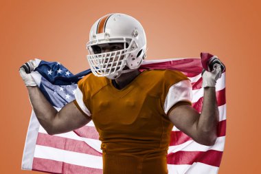 Futbolcu turuncu üniforması