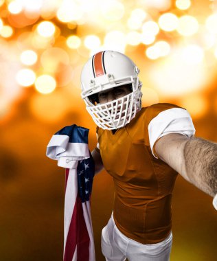 Futbolcu turuncu üniforması