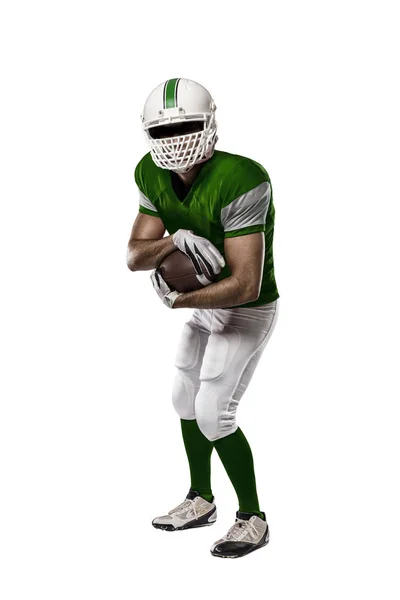 Jugador de fútbol con uniforme verde —  Fotos de Stock