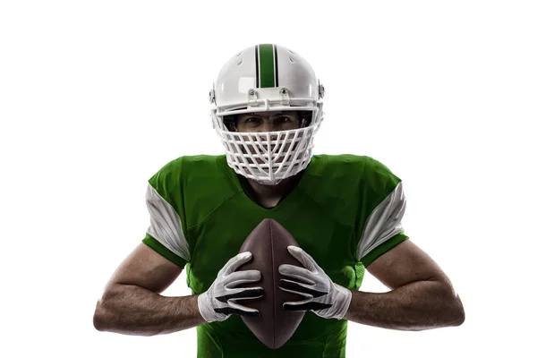 Jugador de fútbol con uniforme verde —  Fotos de Stock