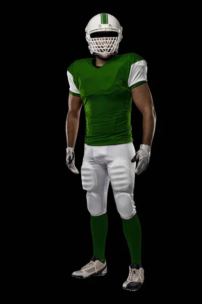 Jugador de fútbol con uniforme verde — Foto de Stock