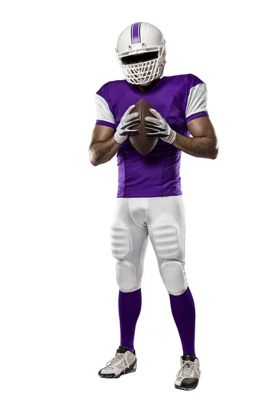 足球运动员穿的制服，紫色 — 图库照片
