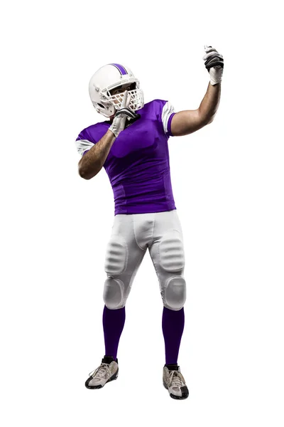 Футболіст purple єдиної — стокове фото