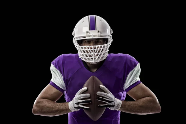 足球运动员穿的制服，紫色 — 图库照片
