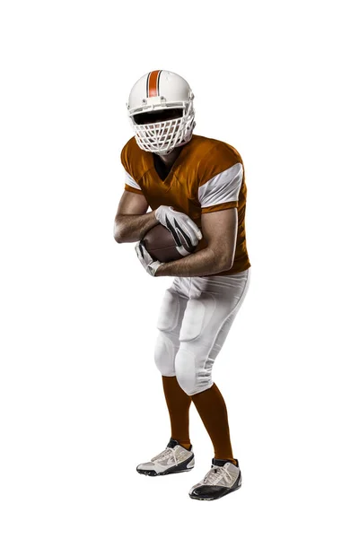 Fotballspiller med oransje uniform – stockfoto