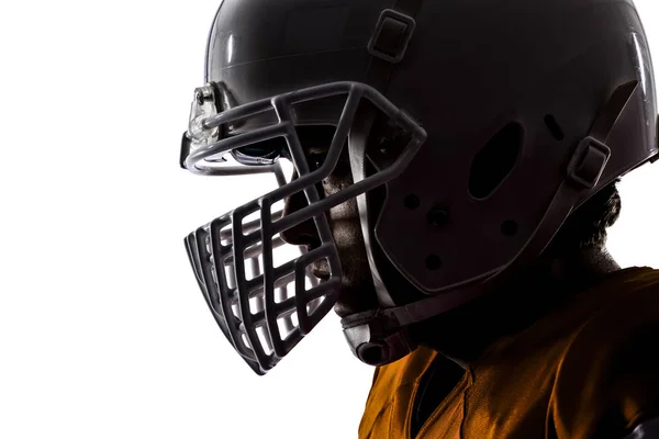 Football Player with a orange uniform — Stock Photo, Image