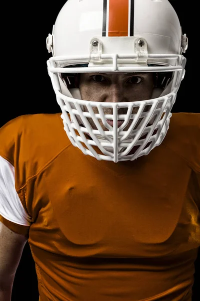 Piłkarz z jednolitą pomarańczowy — Zdjęcie stockowe