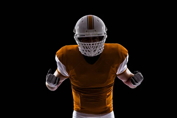 Jugador de fútbol con uniforme naranja — Foto de Stock