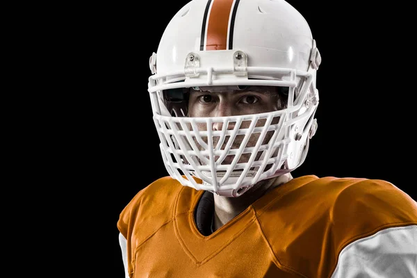 Jogador de futebol com um uniforme laranja — Fotografia de Stock