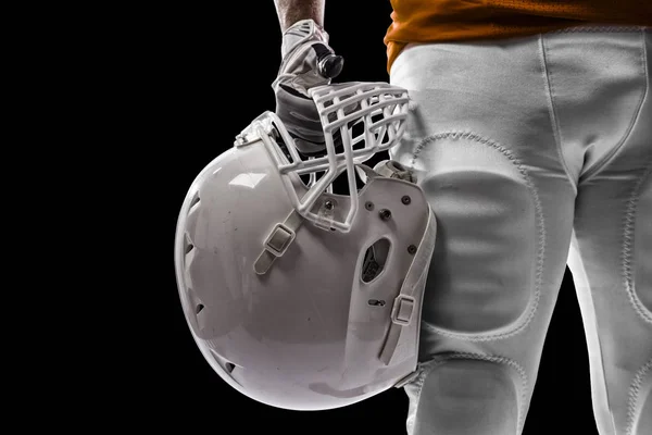 Joueur de football avec un uniforme orange — Photo