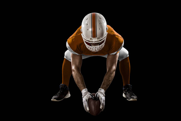 Football Player with a orange uniform