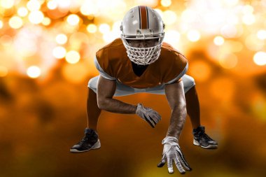 Futbolcu turuncu üniforması