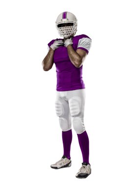 Futbolcu pembe üniforma ile