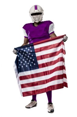 Futbolcu pembe üniforma ile