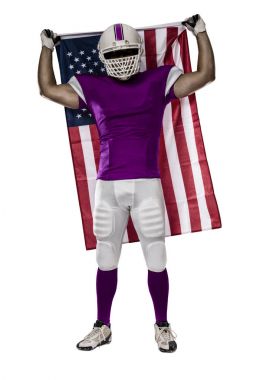 Futbolcu pembe üniforma ile