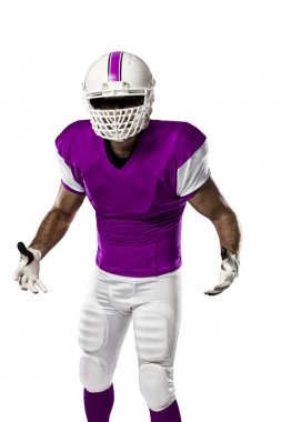 Futbolcu pembe üniforma ile