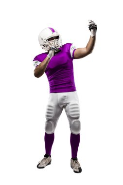 Futbolcu pembe üniforma ile