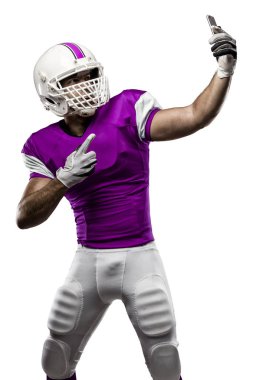 Futbolcu pembe üniforma ile