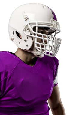 Futbolcu pembe üniforma ile