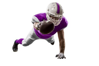 Futbolcu pembe üniforma ile