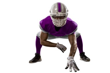 Futbolcu pembe üniforma ile