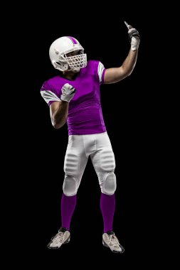 Futbolcu pembe üniforma ile