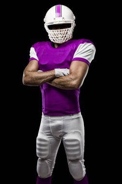 Futbolcu pembe üniforma ile