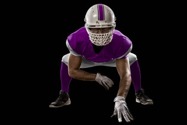 Futbolcu pembe üniforma ile