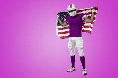 Futbolcu pembe üniforma ile