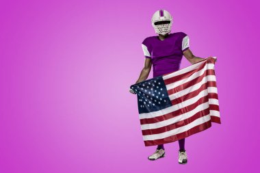 Futbolcu pembe üniforma ile