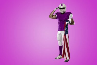 Futbolcu pembe üniforma ile