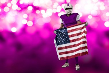 Futbolcu pembe üniforma ile