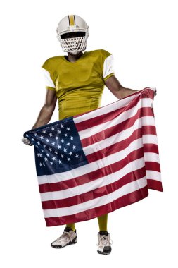 Futbolcu sarı üniforma ile