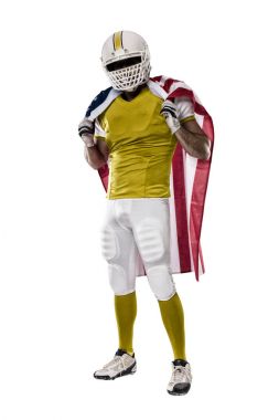 Futbolcu sarı üniforma ile