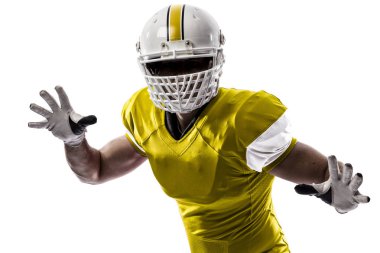 Futbolcu sarı üniforma ile