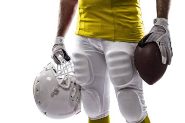 Futbolcu sarı üniforma ile