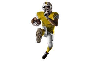 Futbolcu sarı üniforma ile