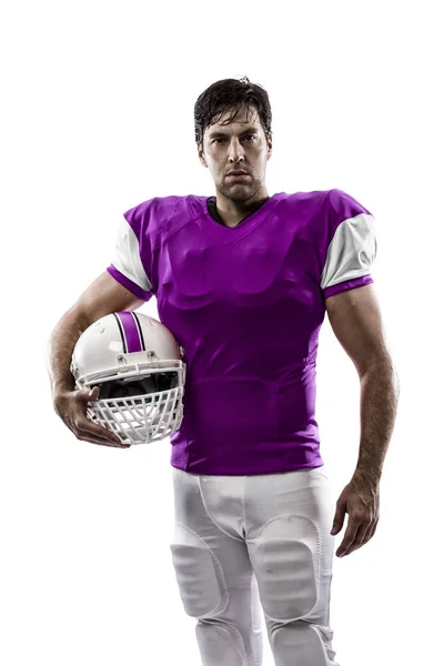 Fußballer mit pinkfarbener Uniform — Stockfoto