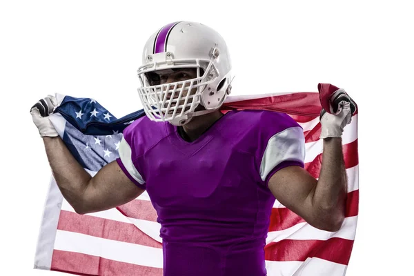 Futbolcu pembe üniforma ile