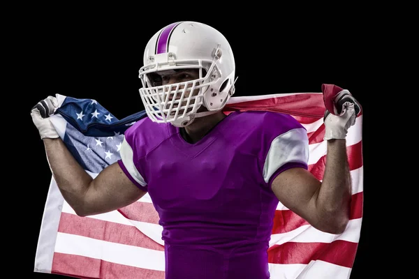 Futbolcu pembe üniforma ile