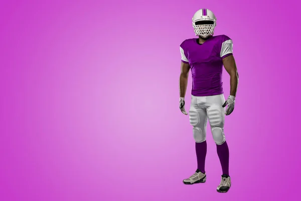 Football Player with a pink uniform
