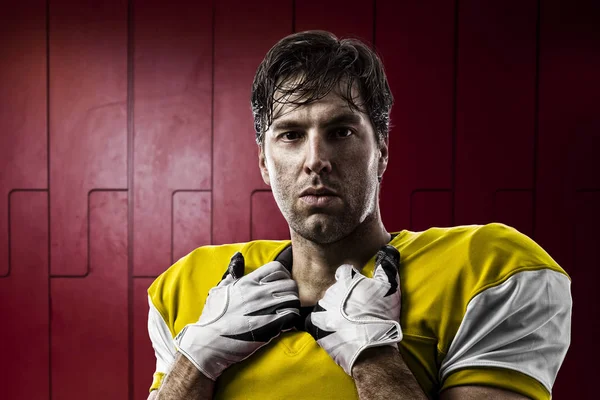 Football Player with a yellow uniform — Stock Photo, Image