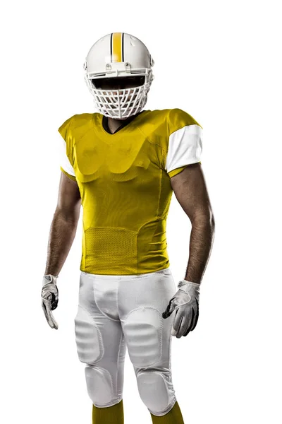 Football Player with a yellow uniform — Stock Photo, Image