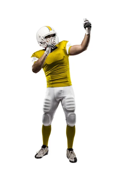 Football Player with a yellow uniform — Stock Photo, Image