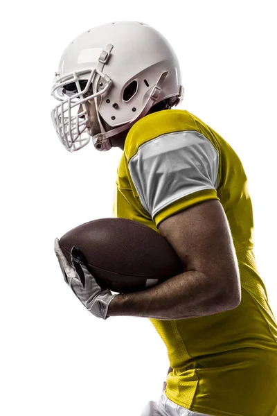 黄色い制服のフットボール選手 — ストック写真